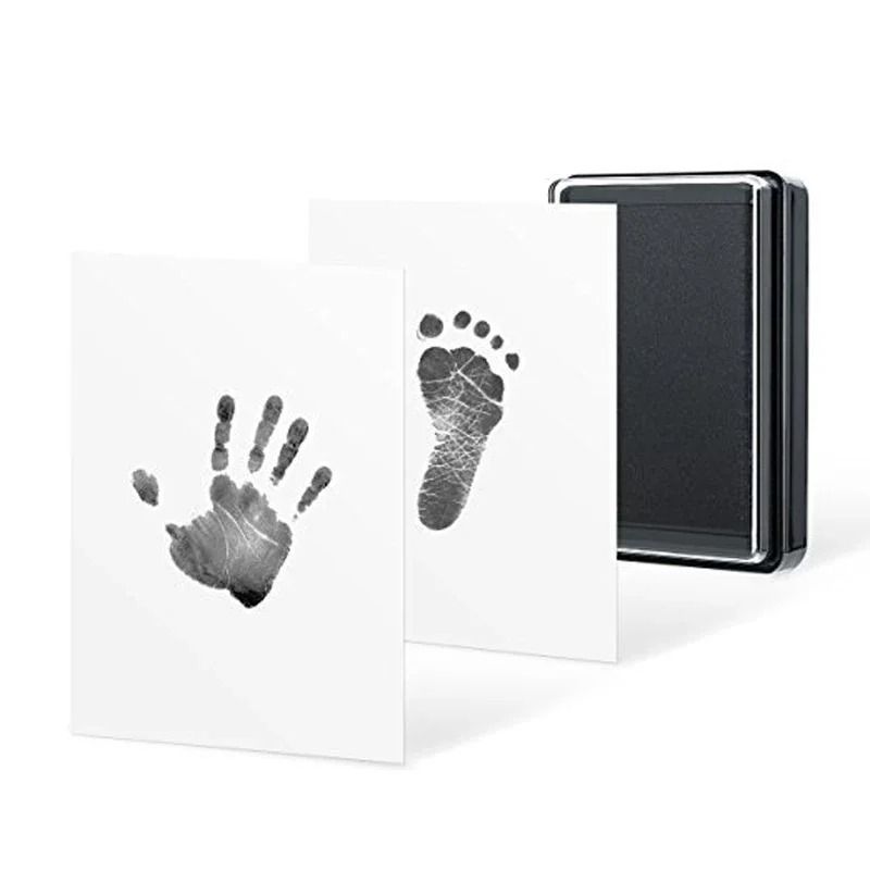 Baby Handprint Footprint Imprint Kit Non Toxic Newborn Ink Pad Souvenir For Baby Care black