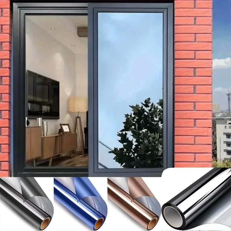 One Way Mirror Privacy Window Film Anti UV Heat Control Glass Sticker rose Gold 40 Cm X 1 M