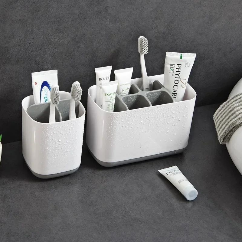 Wall Mounted Electric Toothbrush Holder & Toothpaste Holder Set Detachable Bathroom Storage Rack Organizer s