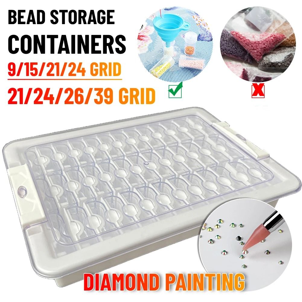 Clear Storage Box Set For Diamond Painting Beads And Craft Accessories g