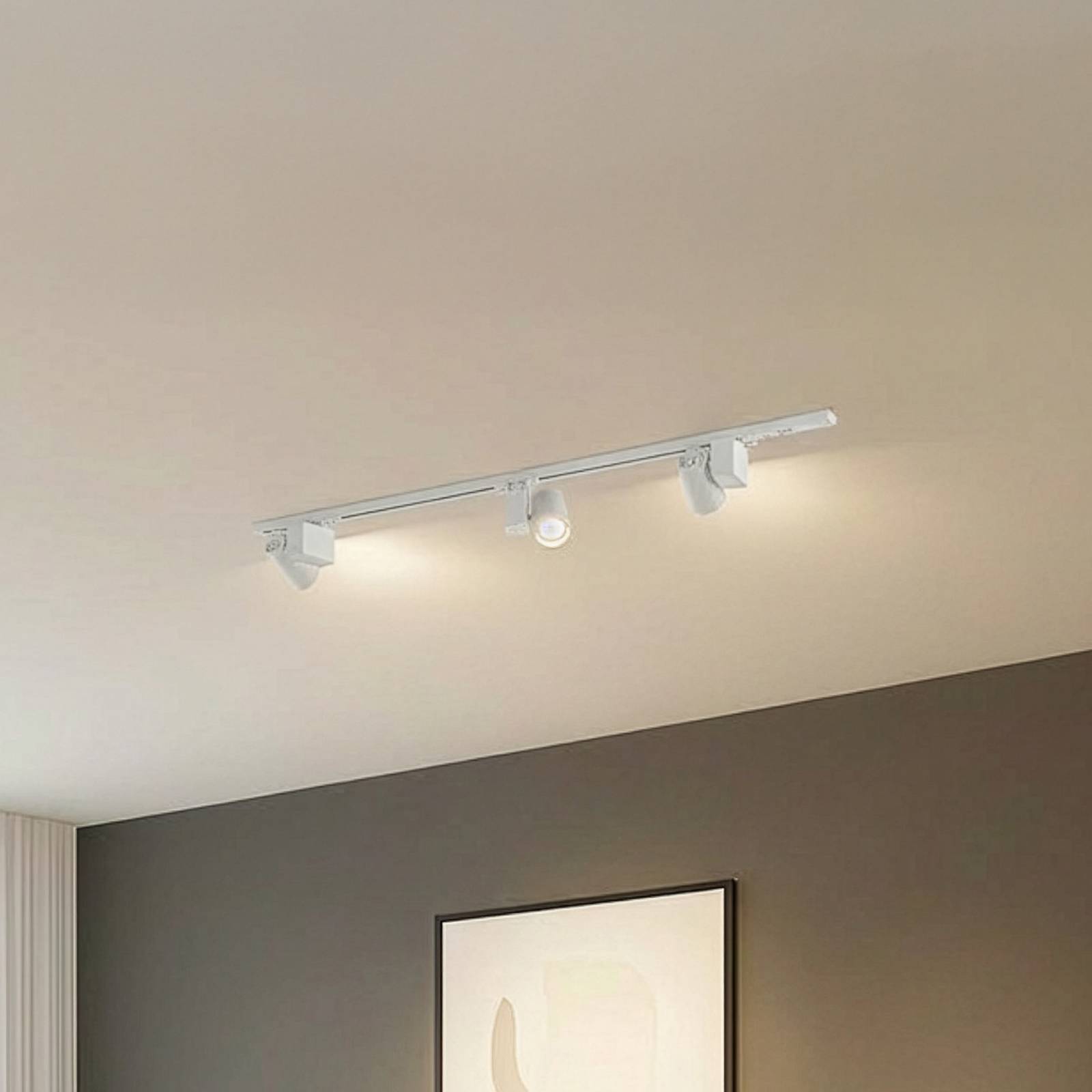 Lindby Schienensystem Linaro, 3er-Set Brinja, LED, weiß Linaro/Brinja, weiß / opal, für Wohn- / Esszimmer, Aluminium, Modern