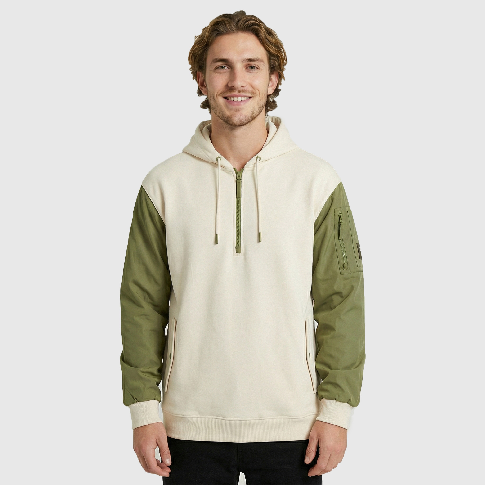 Sunderland Elements Hybrid-Hoodie mit Viertelreißverschluss – Classic Pewter – Herren Image