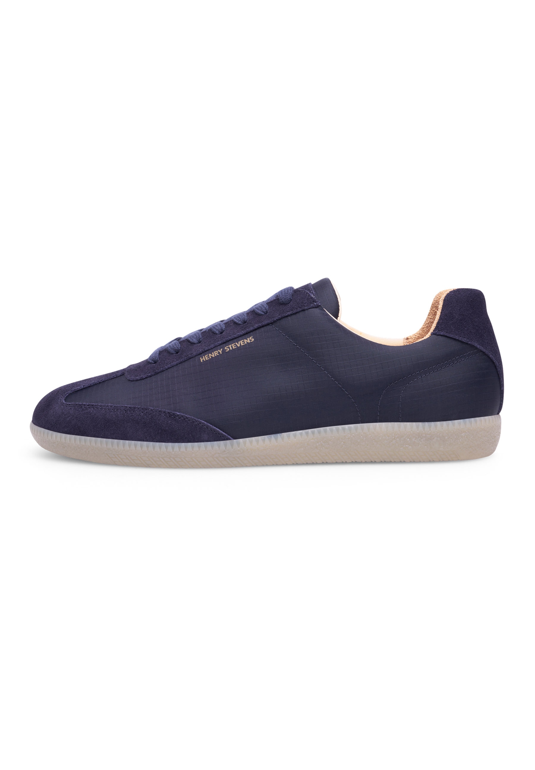 Sneaker HENRY STEVENS "Travis TIS Herrensneaker", Herren, Gr. 44, blau (navy), Kalbsvelours, Schuhe Sneaker, Halbschuh Leder handgefertigt, sportlicher Freizeitschuh Herren