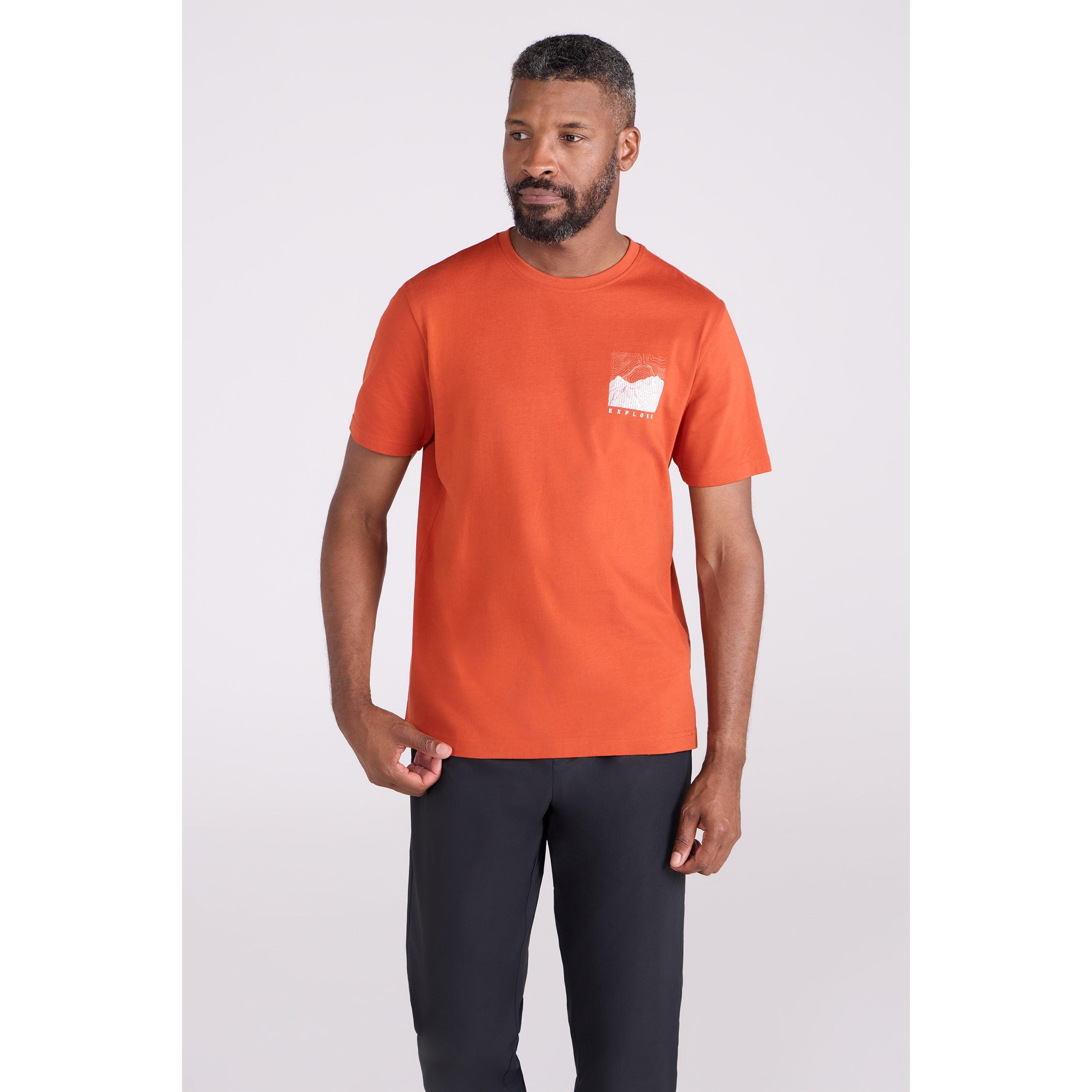 Mountain Warehouse - "Conquer New Heights" T-Shirt für Herren (Rostfarben) Image