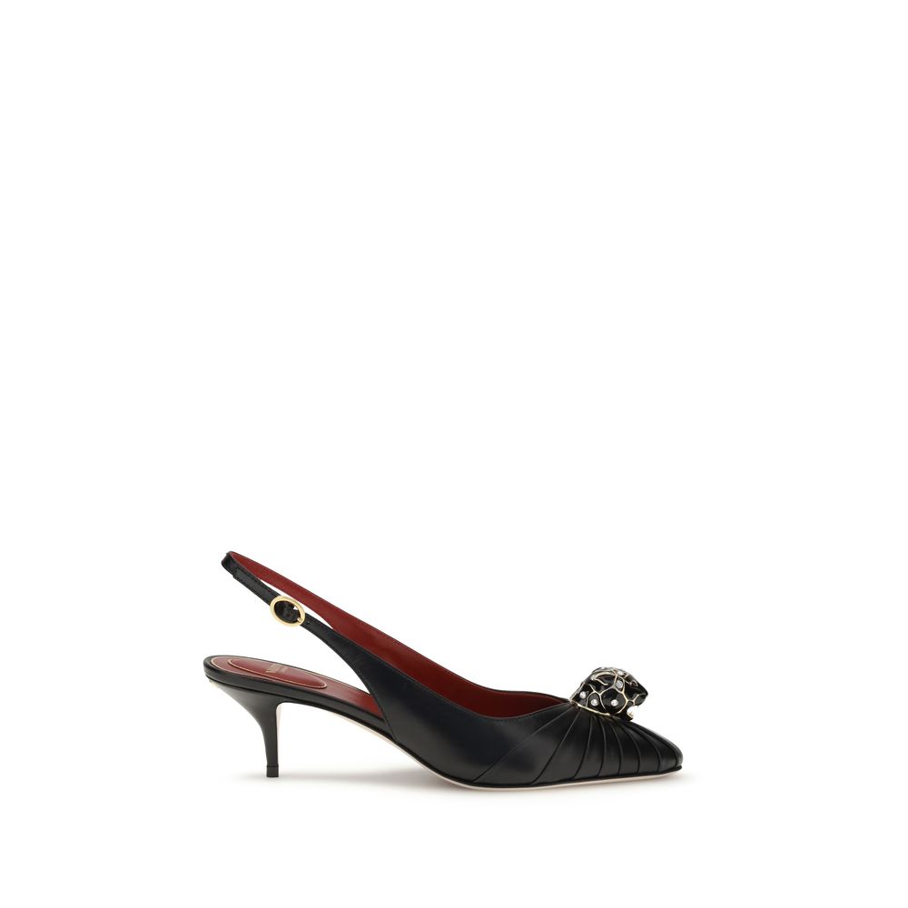 Verzierte Slingback-Pumps EU 38