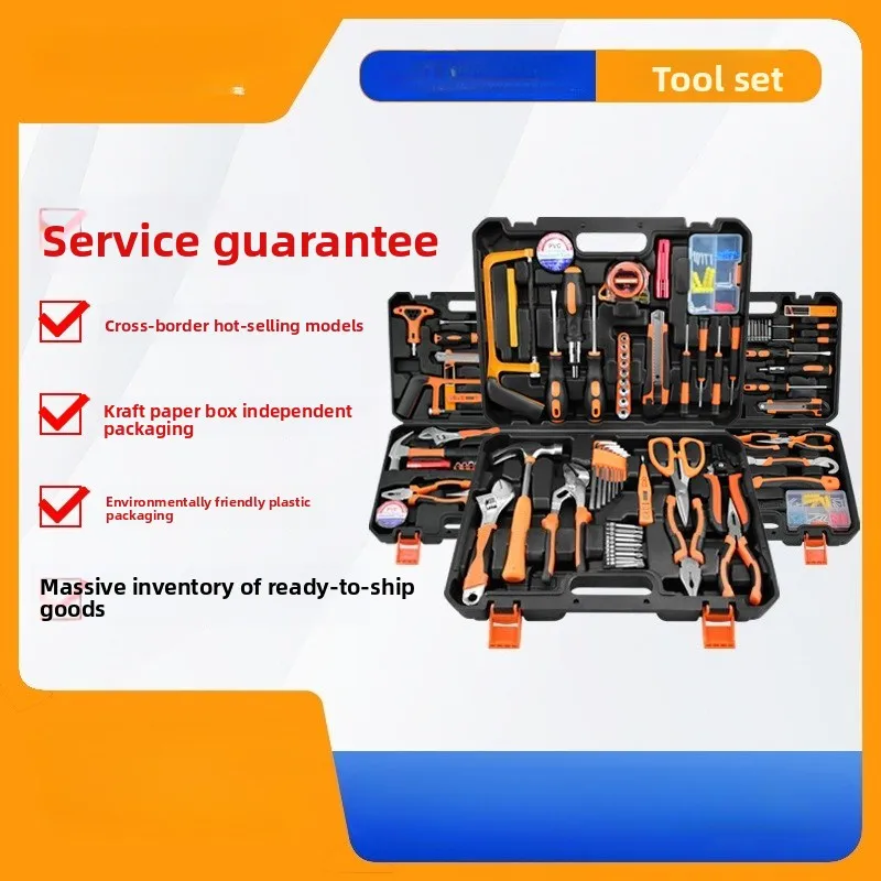 102 pièces ensemble d'outils ménagers matériel boîte à outils électricien ensemble de matériel outils de réparation de voiture outils de travail du bois ensemble combiné