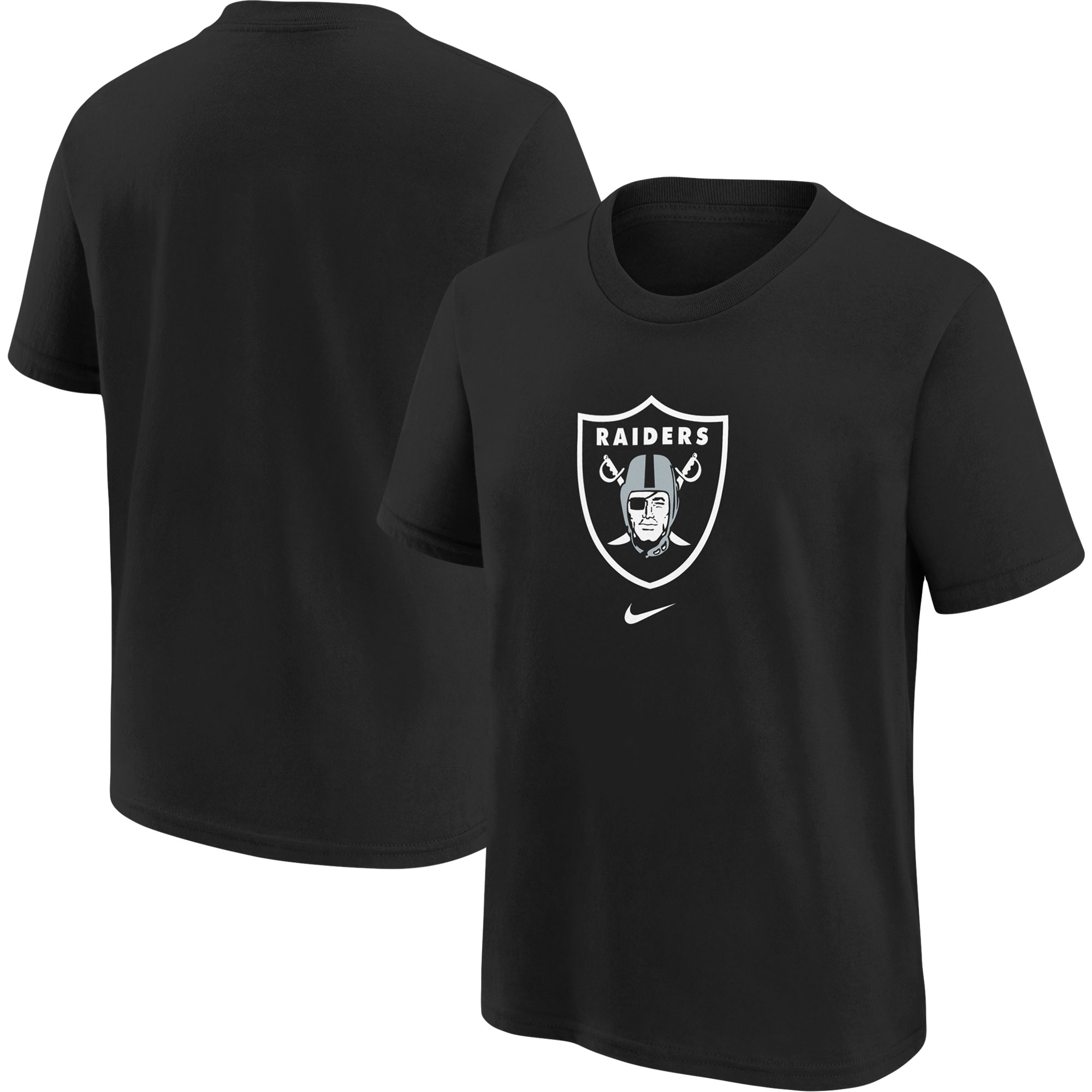 Schwarzes Nike Las Vegas Raiders Logo-T-Shirt für Jugendliche Image