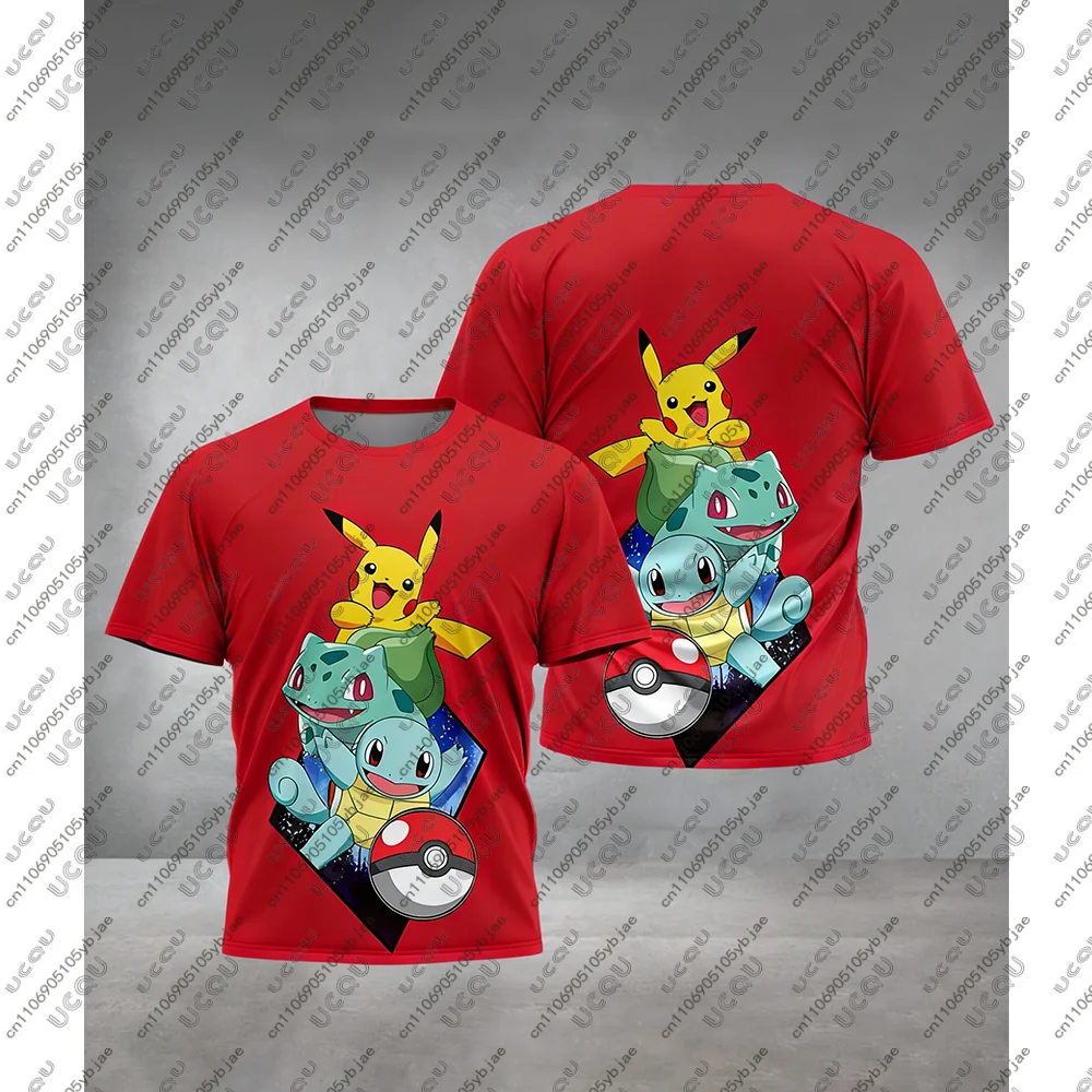 2026 Geschenk Männer Kinder Jungen T-Shirt Kinder Sweatshirt P-Pokemon Atmungsaktives Top Erwachsene T-Shirt Y2k P-Pikachu-u Geburtstagsparty Sport