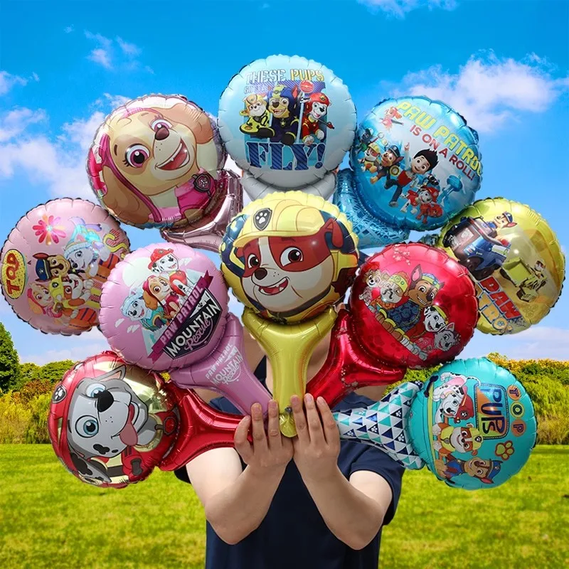 20/50 stücke Paw Patrol Stick Ballon Ryder Chase Skye Geburtstag Dekoration Aluminium Film Ballons Baby Dusche Junge Kinder Liefert Image