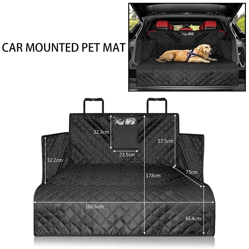 Auto montiert Haustier Matte Hund Autos itz Kissen Haustier Reise Hund Träger Auto Kofferraum Matte wasserdicht Geländewagen Cargo Liner für Hunde wasch bar Image