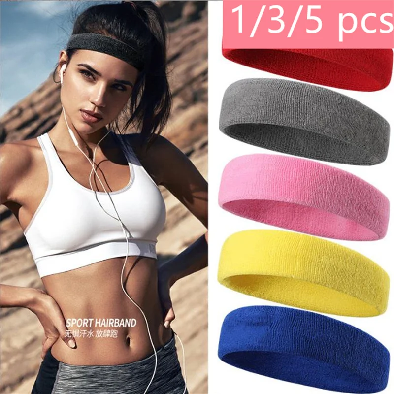 3Pcs Sport Stirnband Atmungsaktiv Schweiß Saugfähigen Handtuch Schweiß Guide Gürtel Rding Laufen Fitness Dance Antitranspirant Männer Frauen Image