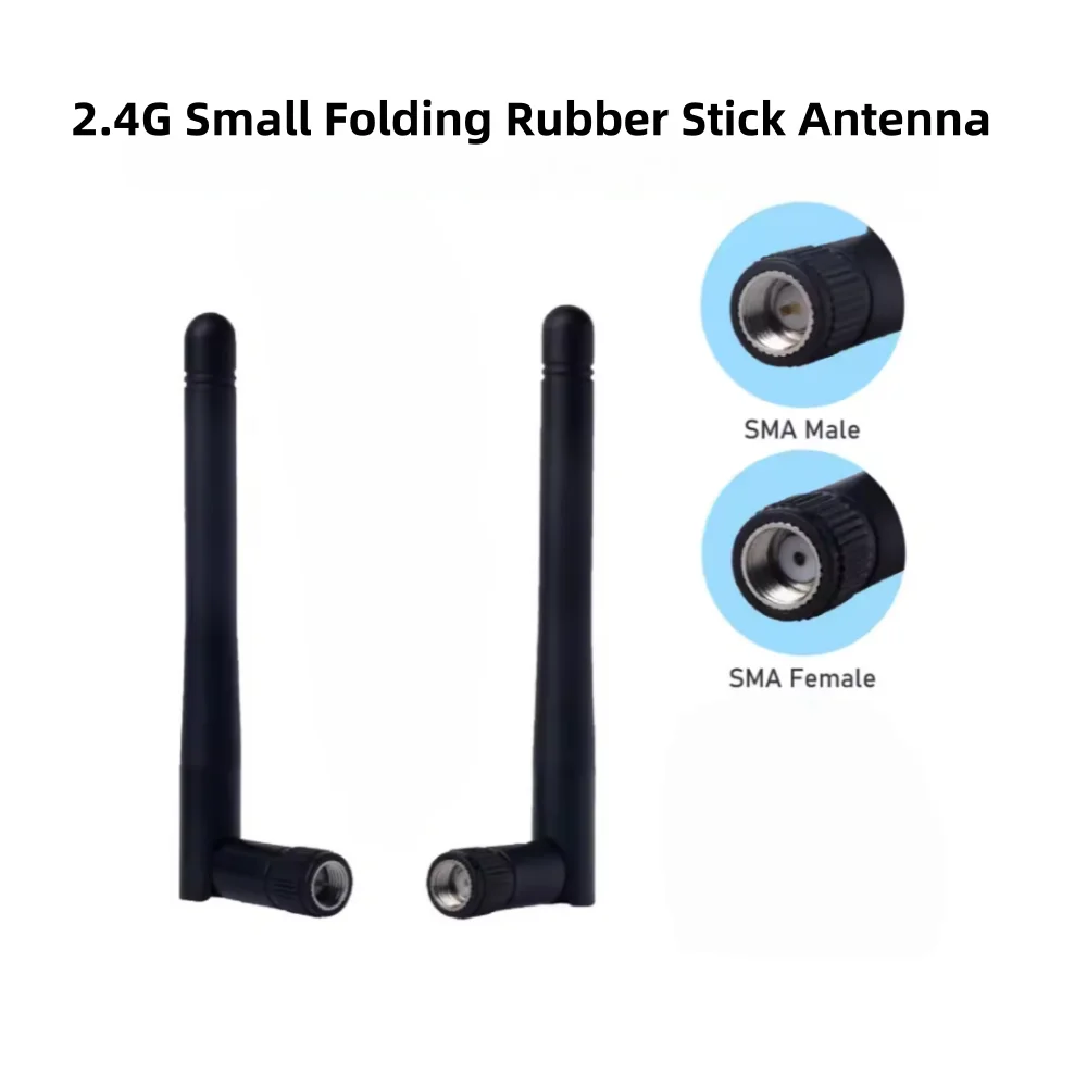 Antenna WiFi da 2,4 GHz, antenna WiFi con connettore SMA RP-SMA maschio femmina, 3dBi utilizzata per antenna router wireless Wi Fi 2 pezzi
