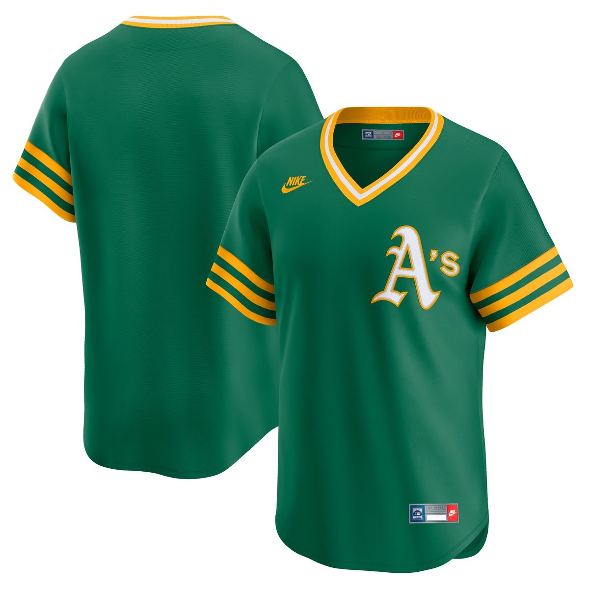 Footballtrikot NIKE "Nike Trikot Oakland Athletics Nike MLB Limited Cooperstown", Damen, Gr. XL, grün, 100% Polyester, Trikots