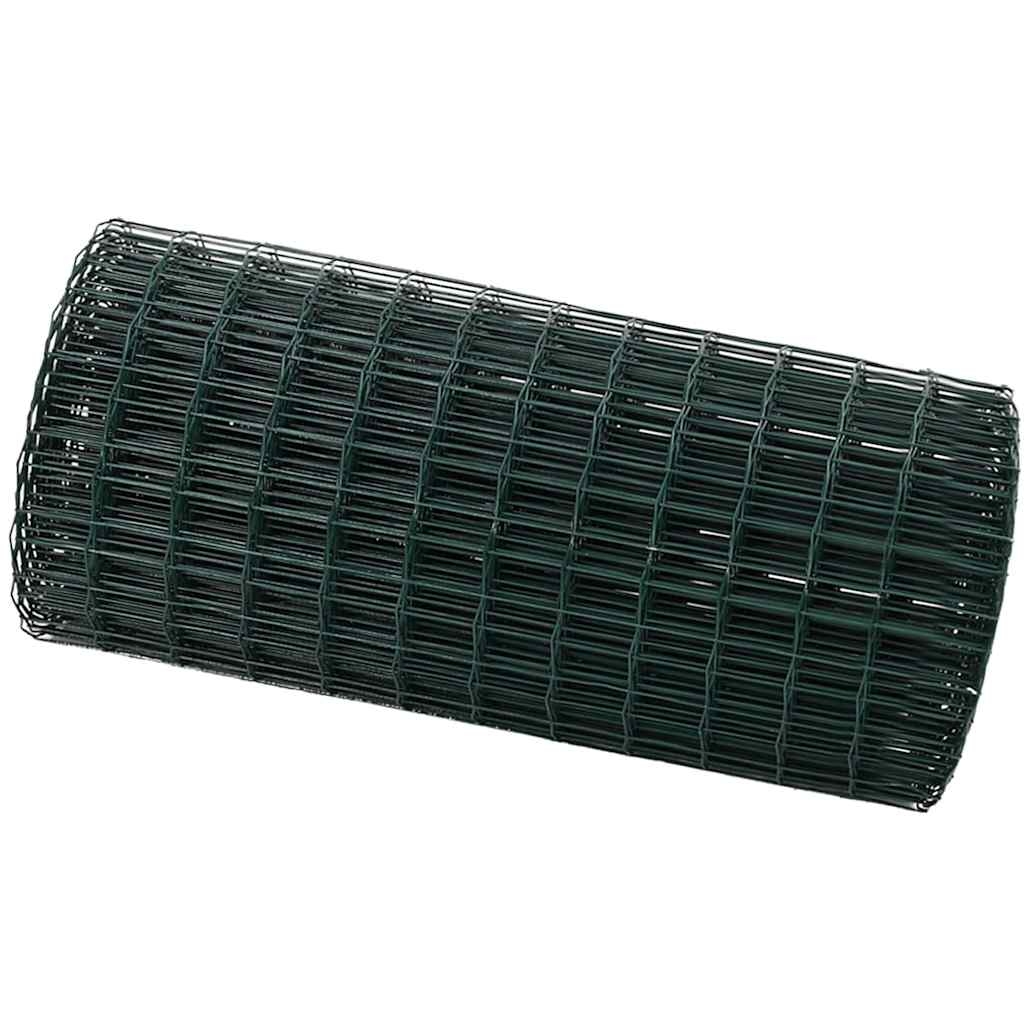 vidaXL Eurozaun Grün 0,4 x 10 m PVC-beschichtetes Eisen Image