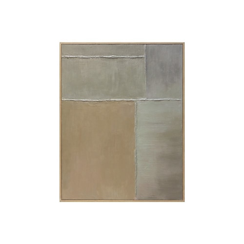 Handgemaltes Ölgemälde auf Leinwand, Wanddekoration im Wabi-Sabi-Stil, minimalistisch, abstrakt, mit Textur, für Wohnzimmer, Eingangsbereich, Wohnbereich, gerollt, rahmenlos, ungespannt Image