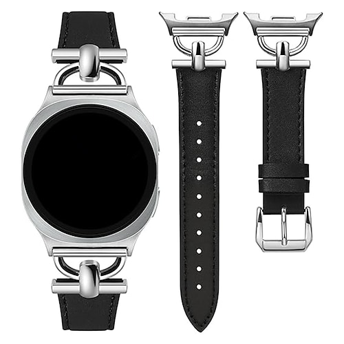 Uhrenarmband für Samsung Galaxy Uhr 8 40/44mm Watch 8 Classic 46 mm Watch 6 Classic 43/47mm Watch 5 Pro 45mm Watch 4 Classic 42/46mm PU - Leder Ersatz Gurt Verstellbar Sportarmband Moderne Schnalle Image