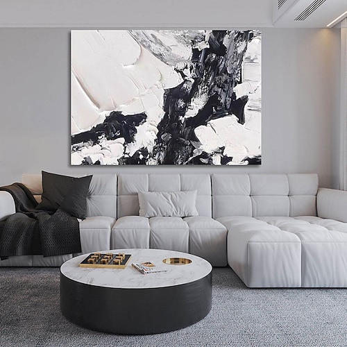 handgemaltes Ölgemälde auf Leinwand, moderne abstrakte Spachteltechnik, für die Heimdekoration, auf Keilrahmen gespanntes Gemälde / gerollte Leinwand (ohne Rahmen) Image