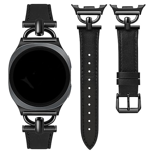 Uhrenarmband für Samsung Galaxy Uhr 8 40/44mm Watch 8 Classic 46 mm Watch 6 Classic 43/47mm Watch 5 Pro 45mm Watch 4 Classic 42/46mm PU - Leder Ersatz Gurt Verstellbar Sportarmband Moderne Schnalle Image