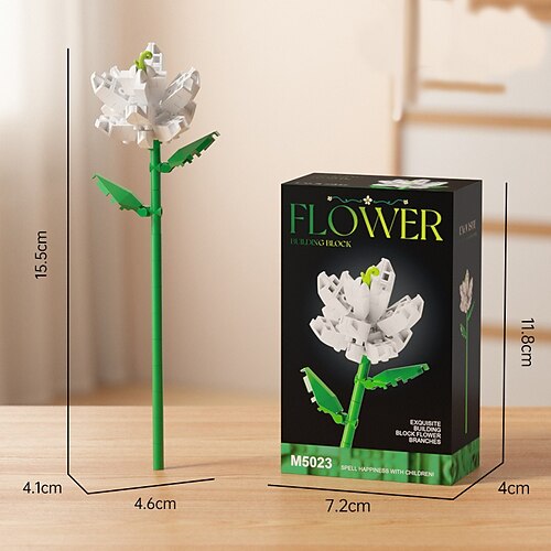 Exquisite Blumenstrauß-Bausteine; Heimdekoration; romantische Blumenstrauß-Bausteine, Weihnachts-, Halloween- und Geburtstagsgeschenke Image