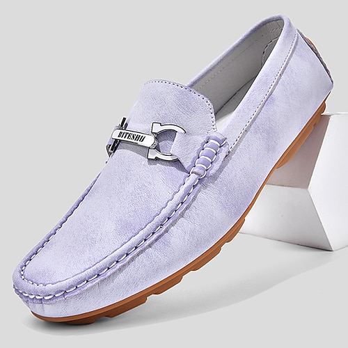 Lila Herren-Loafer aus Kunstleder – bequeme Slipper für den Alltag und entspannte Anlässe Image