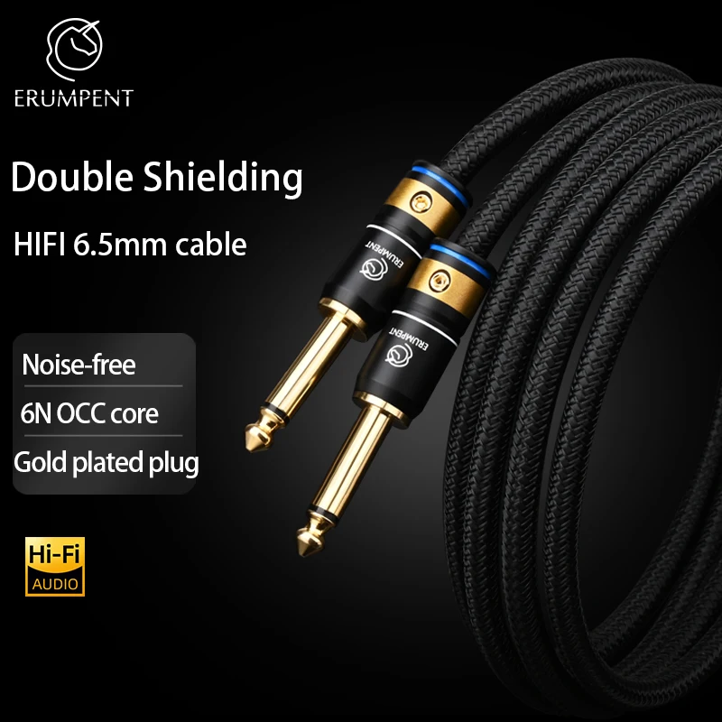 Hifi 6,5mm ts Gitarren kabel 6n Occ Kern für E-Gitarren verstärker 6,5 Mono-Buchse an 6,5 Audio kabel Image