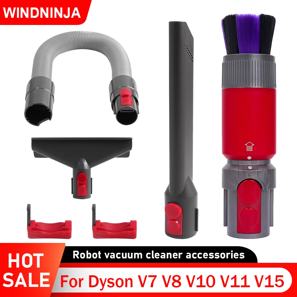 Flexibler Verlängerungsschlauch Staubbürste für Dyson V7 V8 V10 V11 V15 Vakuum-Flachsaugdüsenkopf Traceless Soft Brush Tool Teil Image