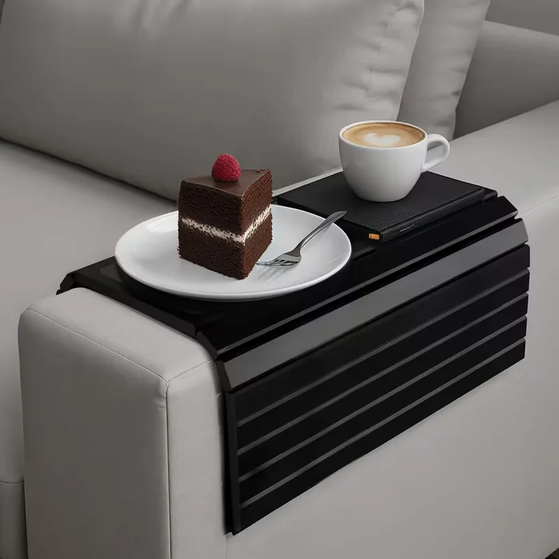 Couch Getränkehalter Bambus Holz Sofa Armlehne Tablett faltbare Sofa Getränkehalter Anti-Rutsch Couch Arm Getränkehalter Sofa Seite Ablagefach