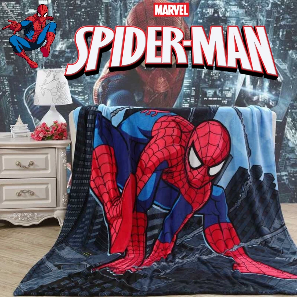Cartoon Spider-Man Nickerchen Decke Niedliche Bettlakenbezug Decke Büro Dicke Flauschige Decke Warmes Zuhause Sofa Dekor Kind Junge Mädchen Geschenk Image
