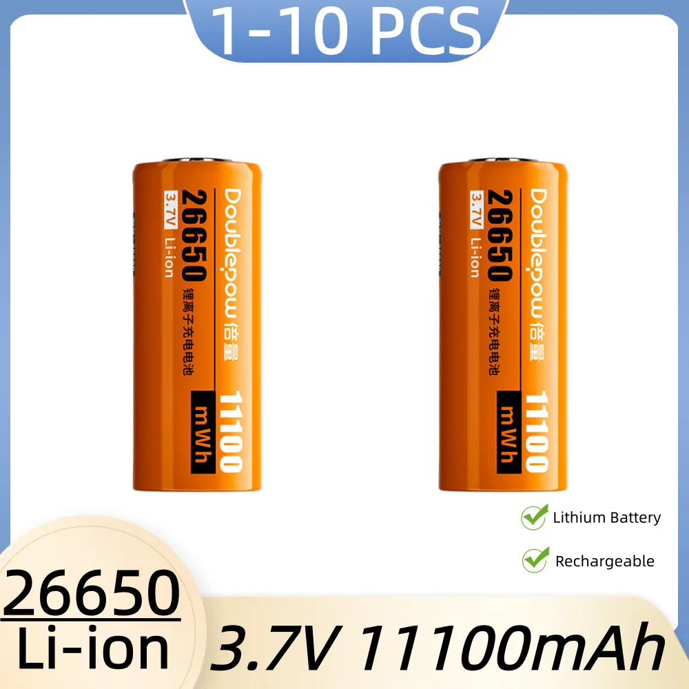 26650 wiederaufladbarer Akku 3,7 V 11100 mWh Li-Ionen-Ladegerät für Taschenlampe Modellflugzeuge Auto-Videorecorder Elektroroller-Kamera Image