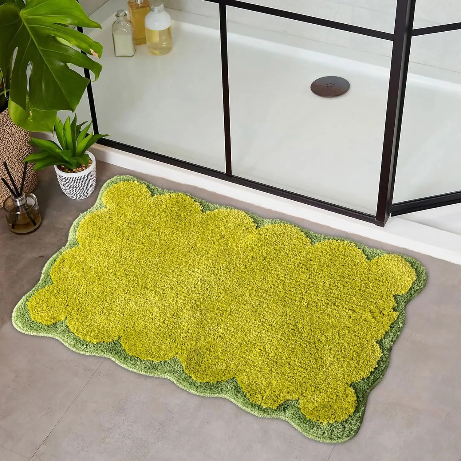 VIKAMA meistverkaufte Teppiche, einfache einfarbige Badezimmer, wasserabsorbierender Eingangsbereich, ultrafeine Matte mit Sandboden, Heimdekoration Image