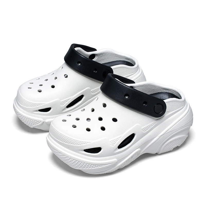 Damen-Schuhe mit offenem Loch für den Außenbereich, EVA-Sandalen mit dicken Sohlen für den Sommer