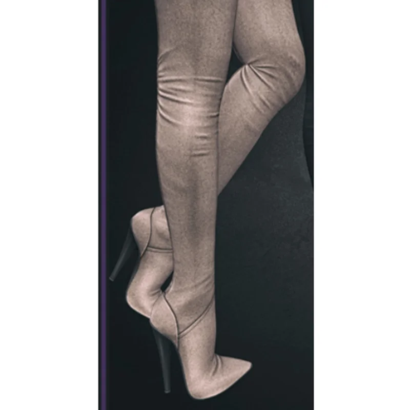 Solide Über Knie Hohe Patchwork Stiefel Matte Dünne Hohe Ferse Sexy Modische Winter Casual Große Größe Frau Schuhe Zapatillas Mujer