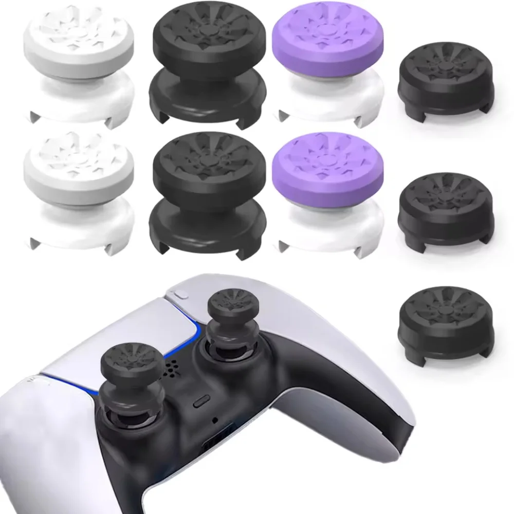 2Pcs Hand Grip Extender Caps für PS4 Game Controller Gamepad Thumb-Stick Griffe High/Low Rise Abdeckungen für PS5 Joystick kappe Image