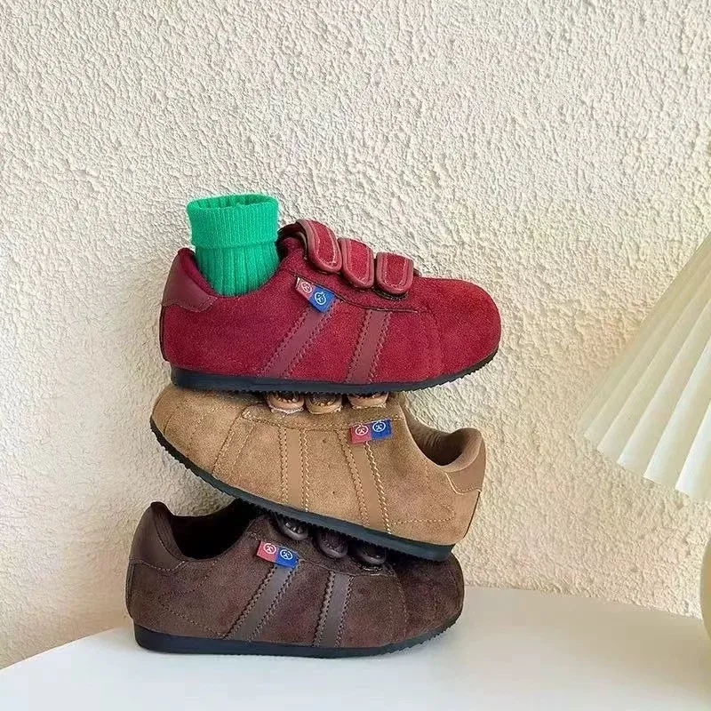 2025 Winter Neue kinder Schuhe Schule Casual Schuhe Einfache Retro kinder Mode Flache Schuhe Einfarbig