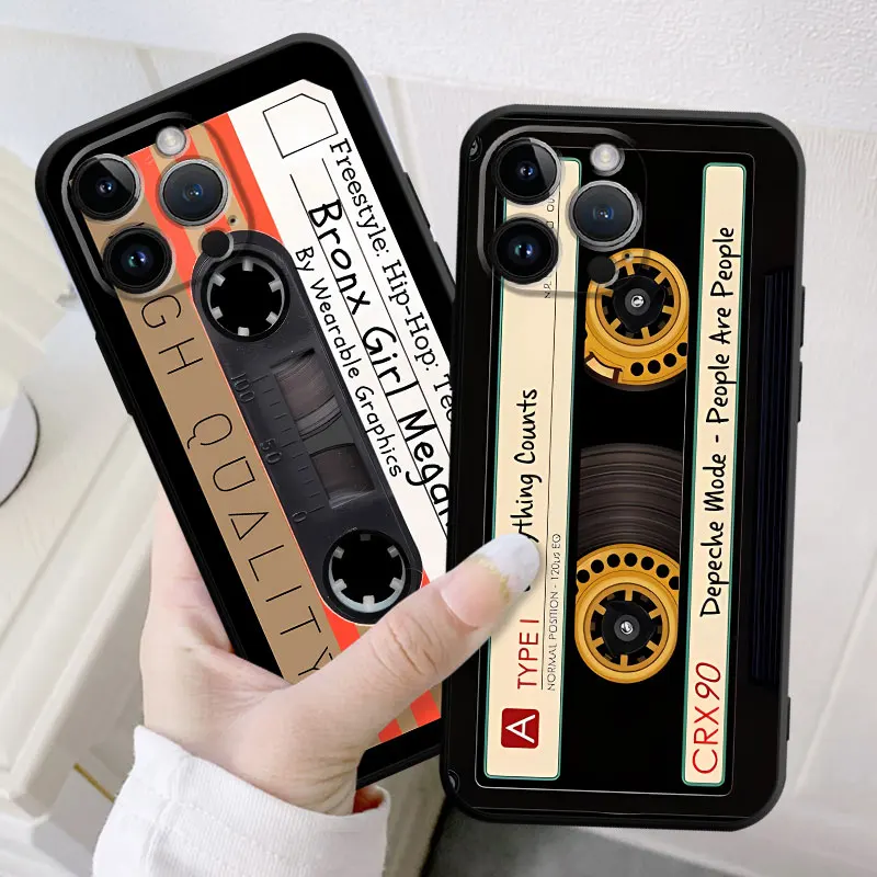 Mode Retro Kassette Band Fall für Huawei P20 Lite P Smart Z P30 Lite P40 Lite P30 Pro P20 Pro P TPU Weiche Zurück Coque Abdeckung