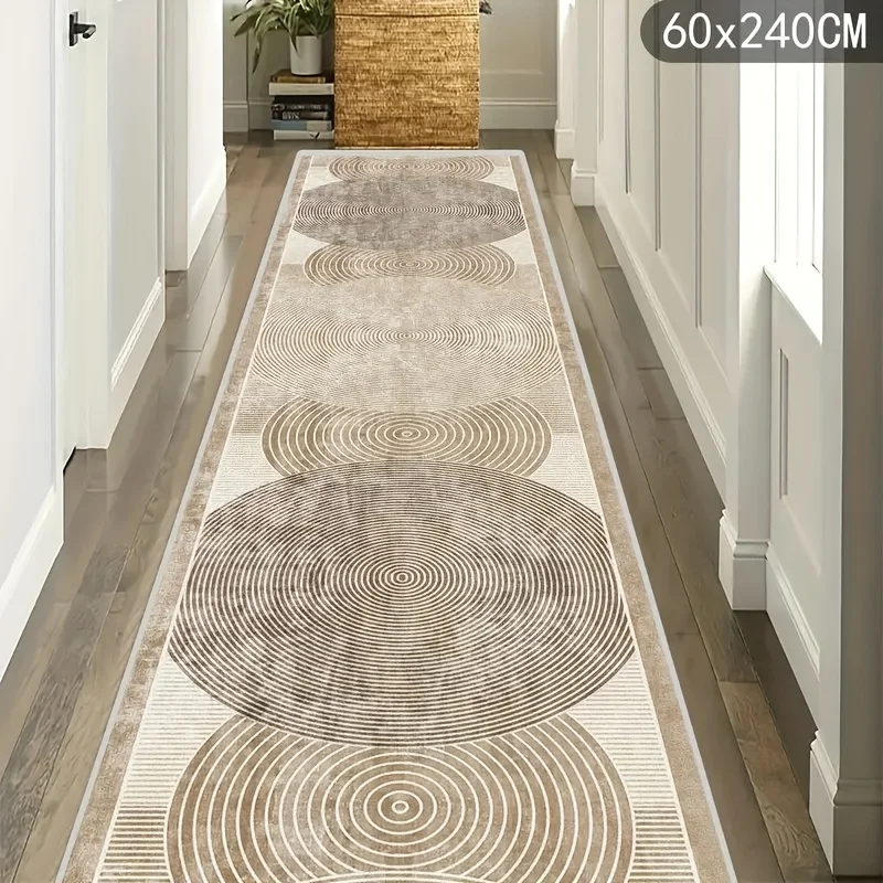 VIKAMA Moderner Flurteppich im minimalistischen Stil, rutschfeste Matte für Küche und Balkon, weicher langer Schlafzimmerteppich, Heimdekoration Image