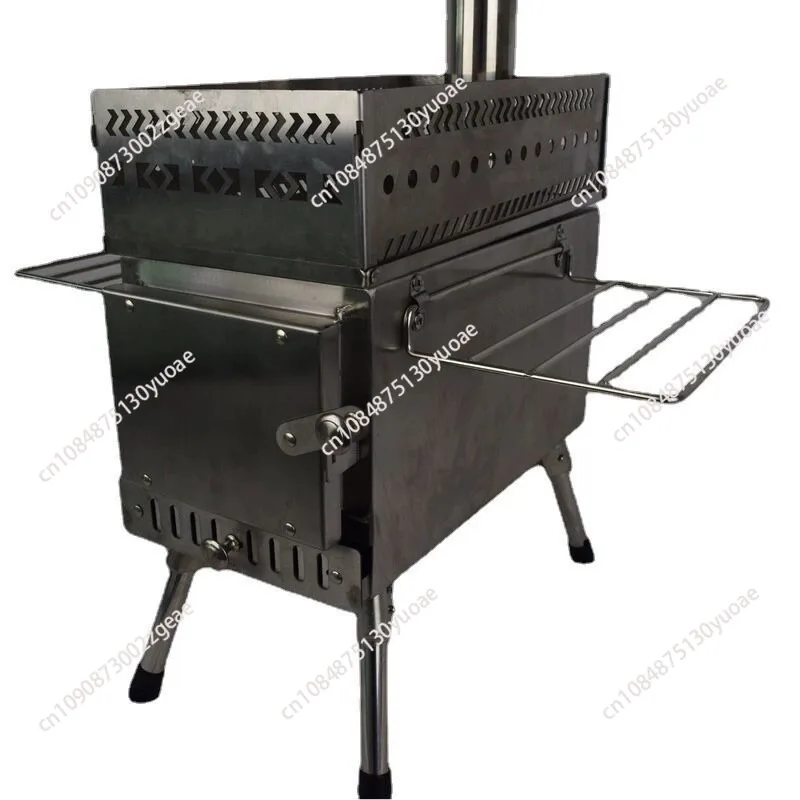 Zeltofen für den Außenbereich, Saunabohren, zusammenklappbarer Holzofen, Heizofen, Schweißdampf, Saunabox, beheizter Korb aus befeuchtetem Stein Image