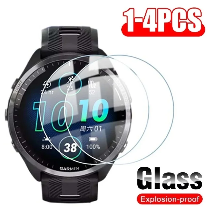 1-4PCS Gehärtetem Glas Film Für Garmin Forerunner 165/165 MUSIK Screen Protector Film Für Garmin Forerunner 45 945 935 245 Glas Image