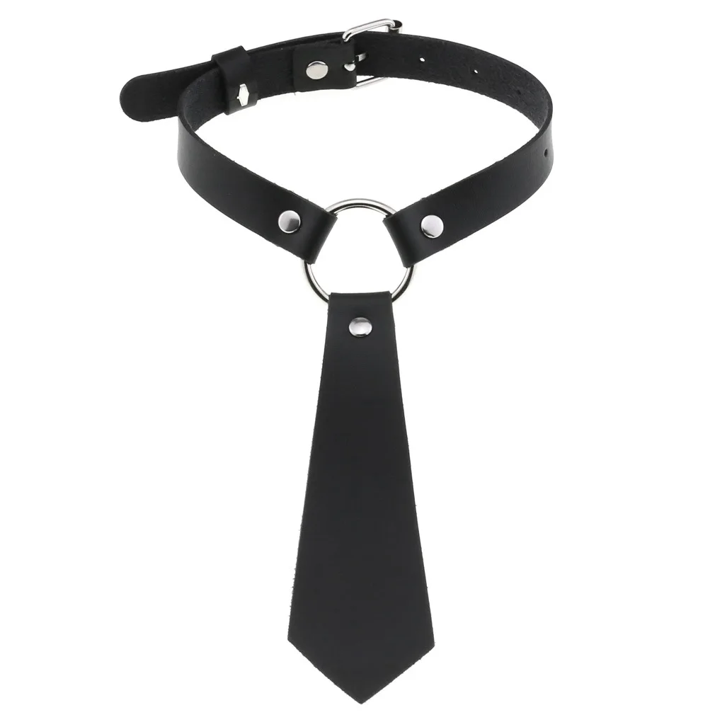Neue Ankunft PU Leder Punk Krawatte Bowtie Einzigartige Mode Vintage Trendy Unisex Vintage Einstellbare Krawatte Zubehör