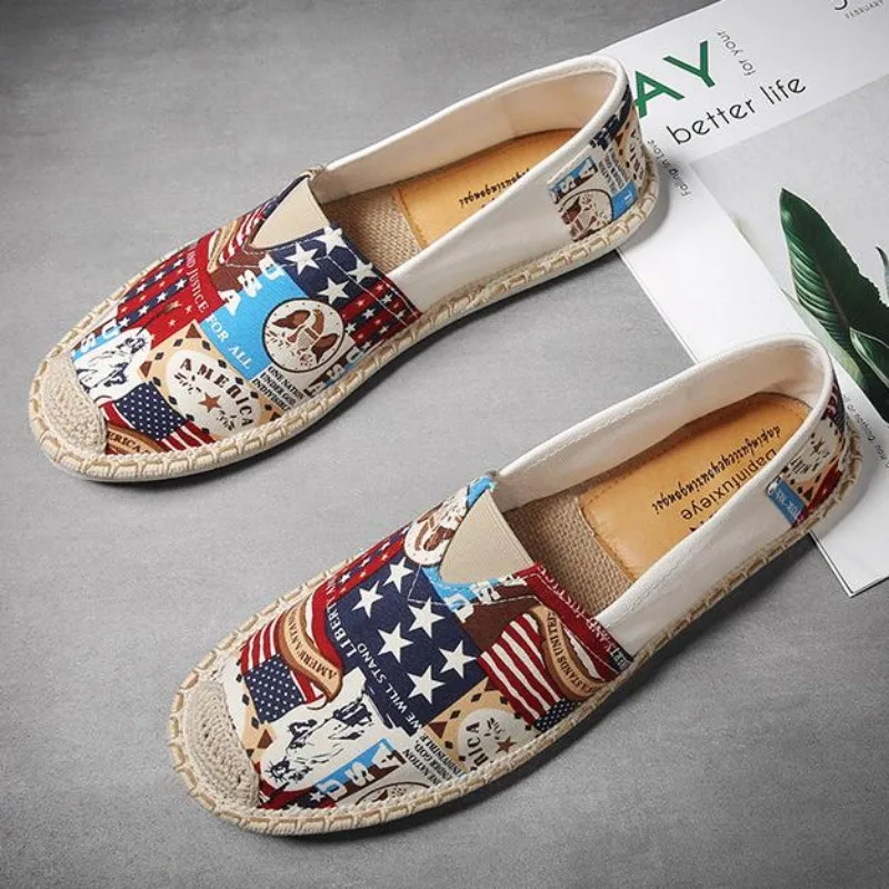 Sommer Leinen Atmungsaktive Casual Wohnungen Schuhe Herren Espadrilles Faulenzer Mode Männer Leinwand Schuhe Fischer Schuh Fahren Schuhe