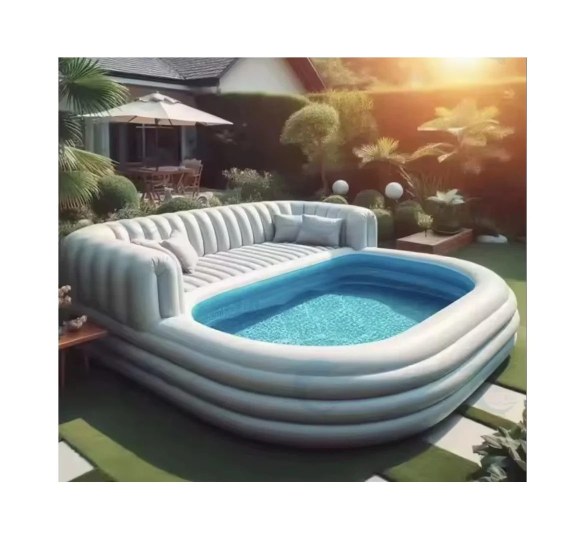 Riesiger aufblasbarer Sofa-Pool für drinnen und draußen, aufblasbarer Pool für Wassersportspiele Image