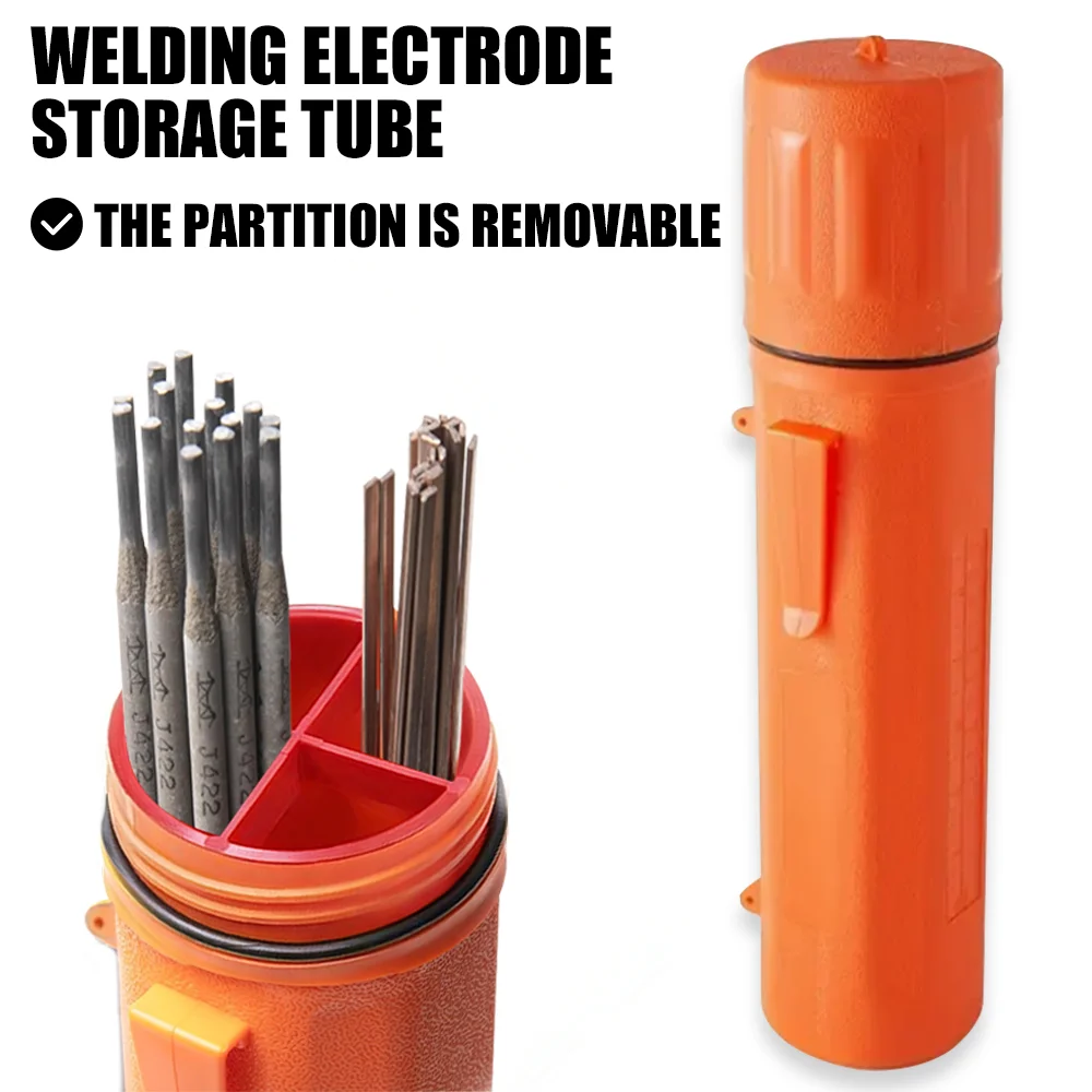 Aufbewahrungsrohr für Schweißstäbe, 10x10x30cm, feuchtigkeitsbeständig und wärmeisolierend für Schweißstäbe, mit herausnehmbaren Fächern, tragbares Aufbewahrungswerkzeug. Image