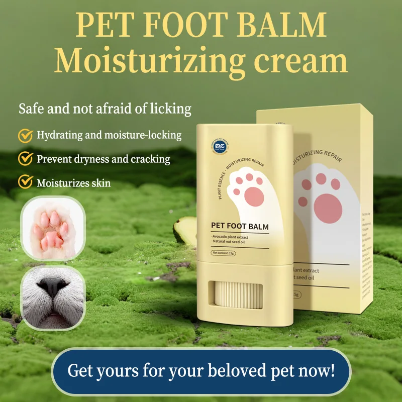 PetClear 15 g Pet Paw Balm – sicher, leckbar, hypoallergen, nicht reizend, feuchtigkeitsspendend, um trockene, rissige Pfoten zu verhindern Image