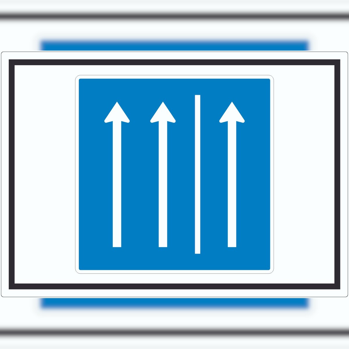 HB-Druck Aufkleber Seitenstreifen befahren Symbol A3 (297x420mm) Image
