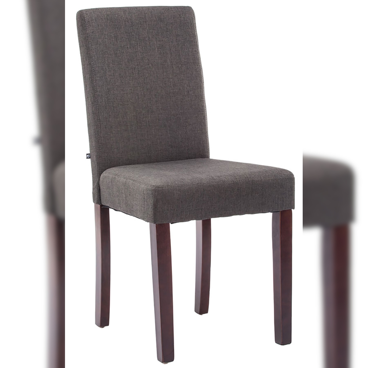 DELUKE Esszimmerstuhl DALAN - Stoff Dunkelgrau 41x47x91 cm Cappucino | Essstühle Esszimmerstühle Küchenstühle Wohnzimmerstühle Image