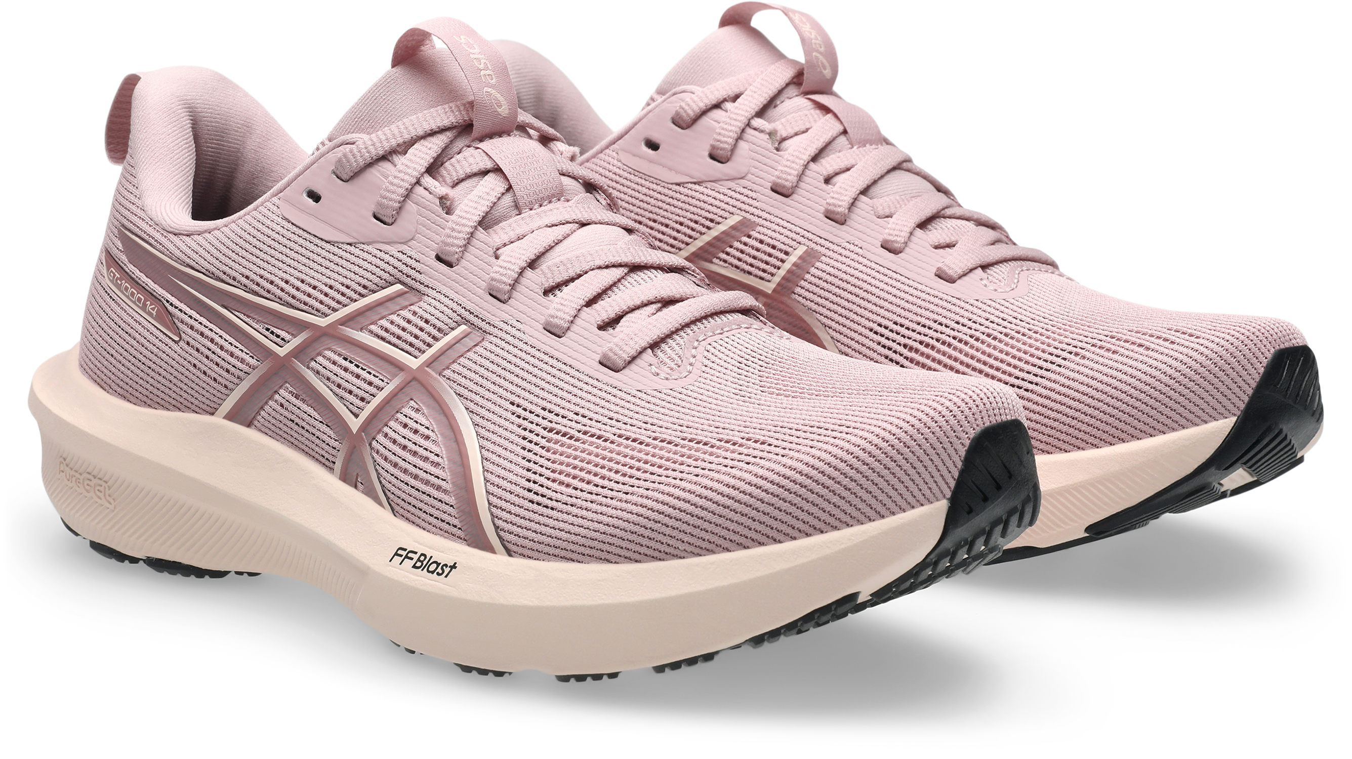Laufschuh ASICS "GT-1000 14", Damen, Gr. 41,5, morganite, pearl pink, Synthetik, Schuhe Laufschuh, für mehr Stabilität