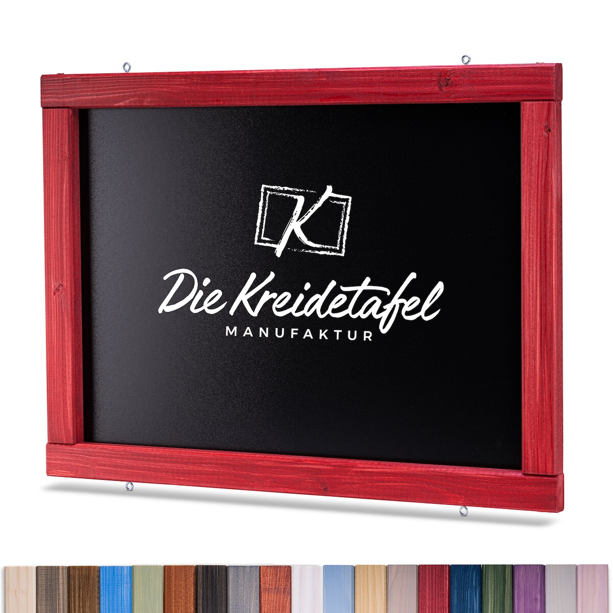 Die Kreidetafel Manufaktur Kreidetafel mit Holzrahmen / Schwedenrot 140x60cm Image
