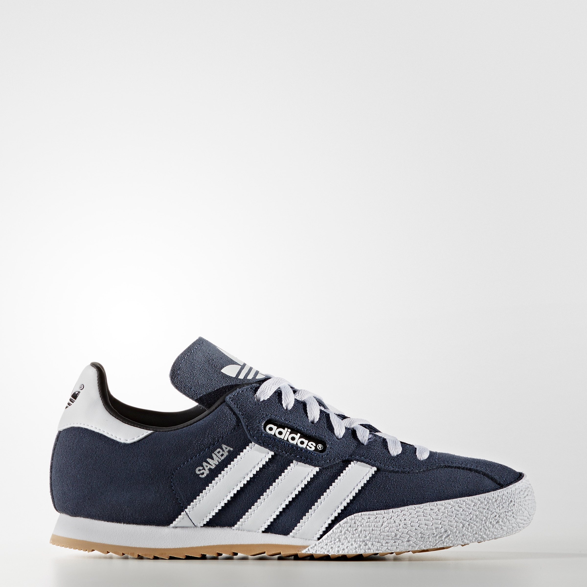Sneaker ADIDAS ORIGINALS "SUPER SUEDE", Damen, Gr. 42,5, blau (navy, ftwwht, navy), Leder, Schuhe Sneaker