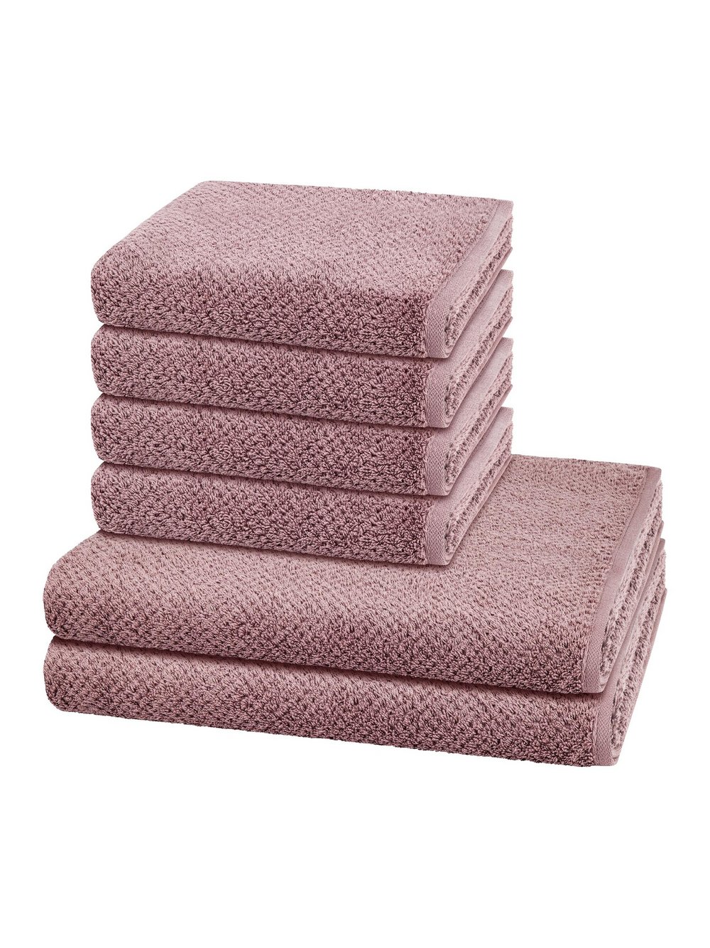 Cawö Handtuchset 6-teilig Damen altrosa, ONE SIZE Image