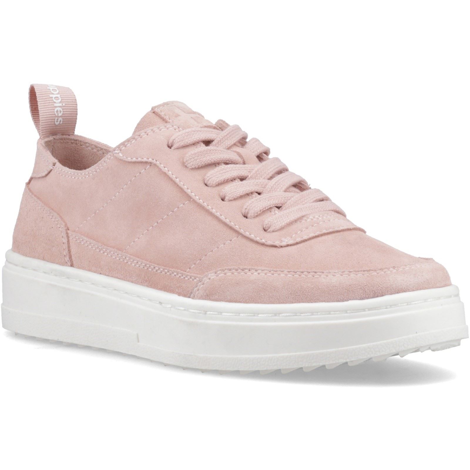 Hush Puppies Nesta Leder Frauen Rosa Standard Sneakers